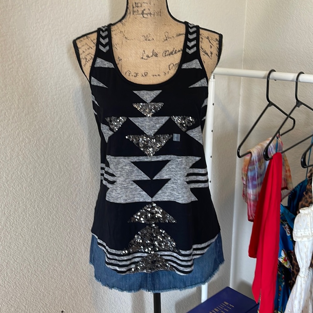 Express brand lace back tank top size medium